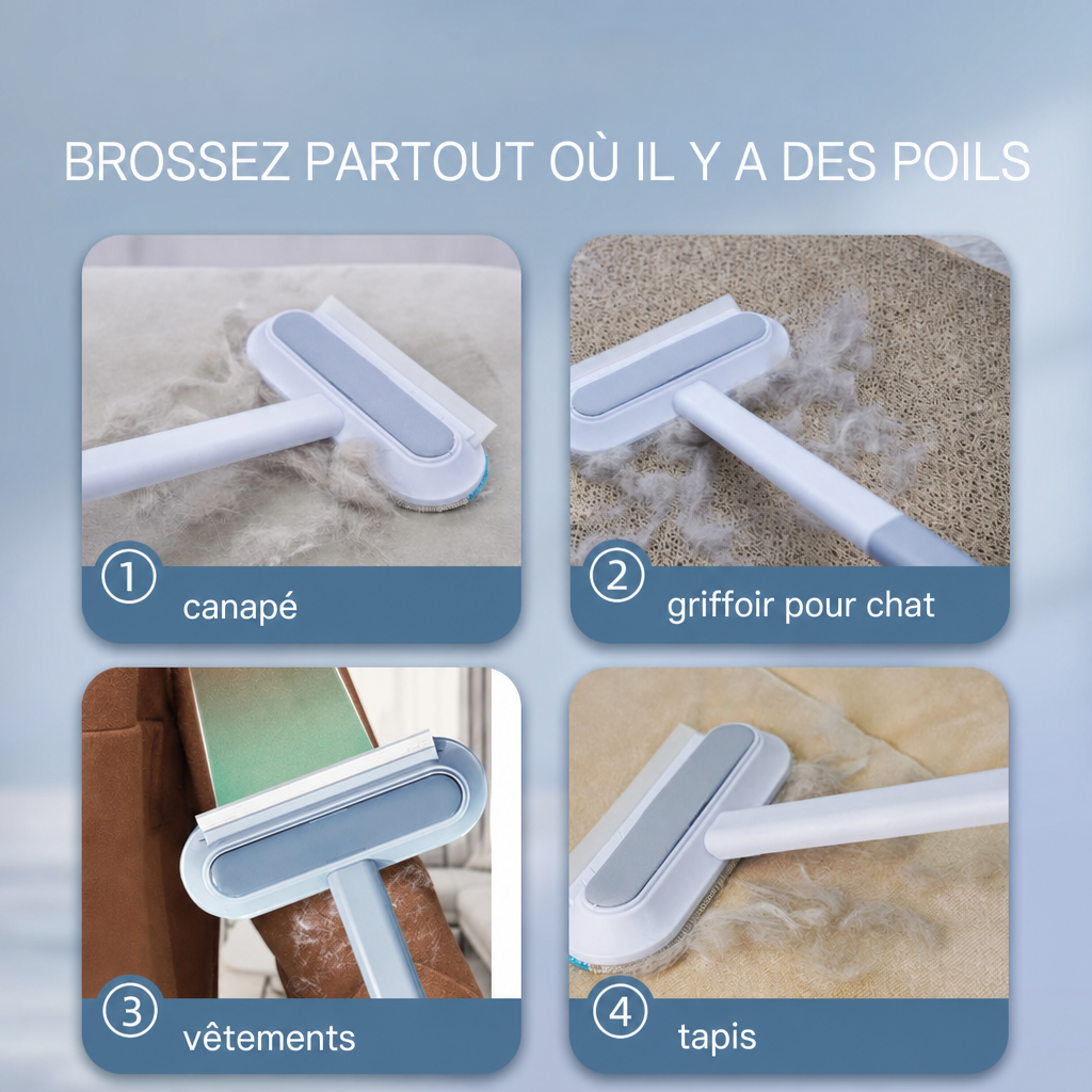 Brosse Anti-Poils Réutilisable pour Textiles